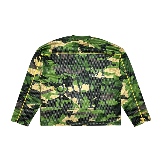 JCSL Mesh Long Sleeve Jersey - Green Camouflage (Ships Immediately)