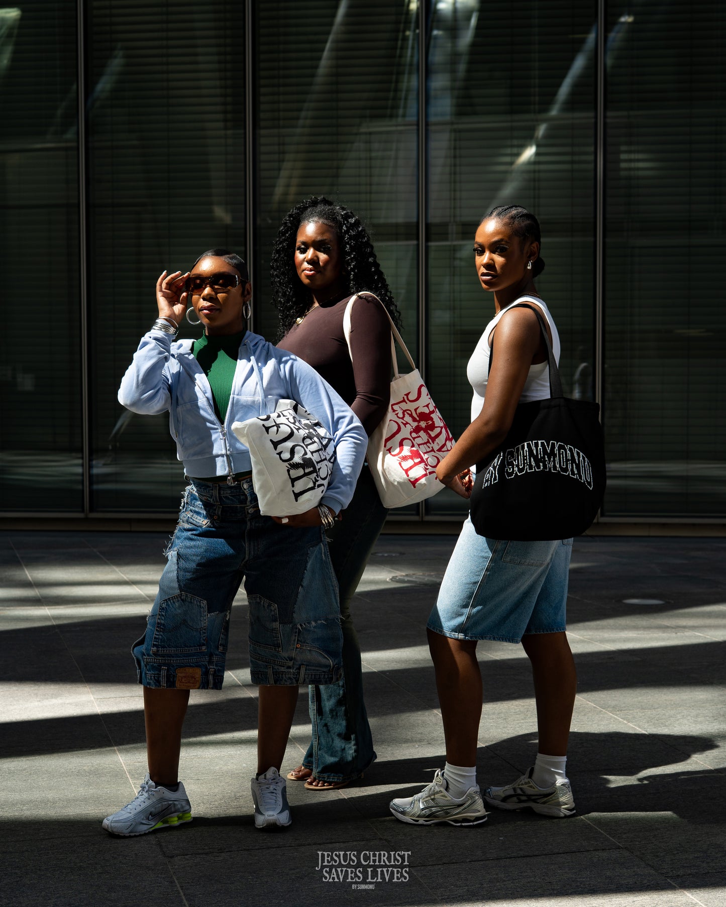 Jesus Christ Saves Lives Tote Bag - White