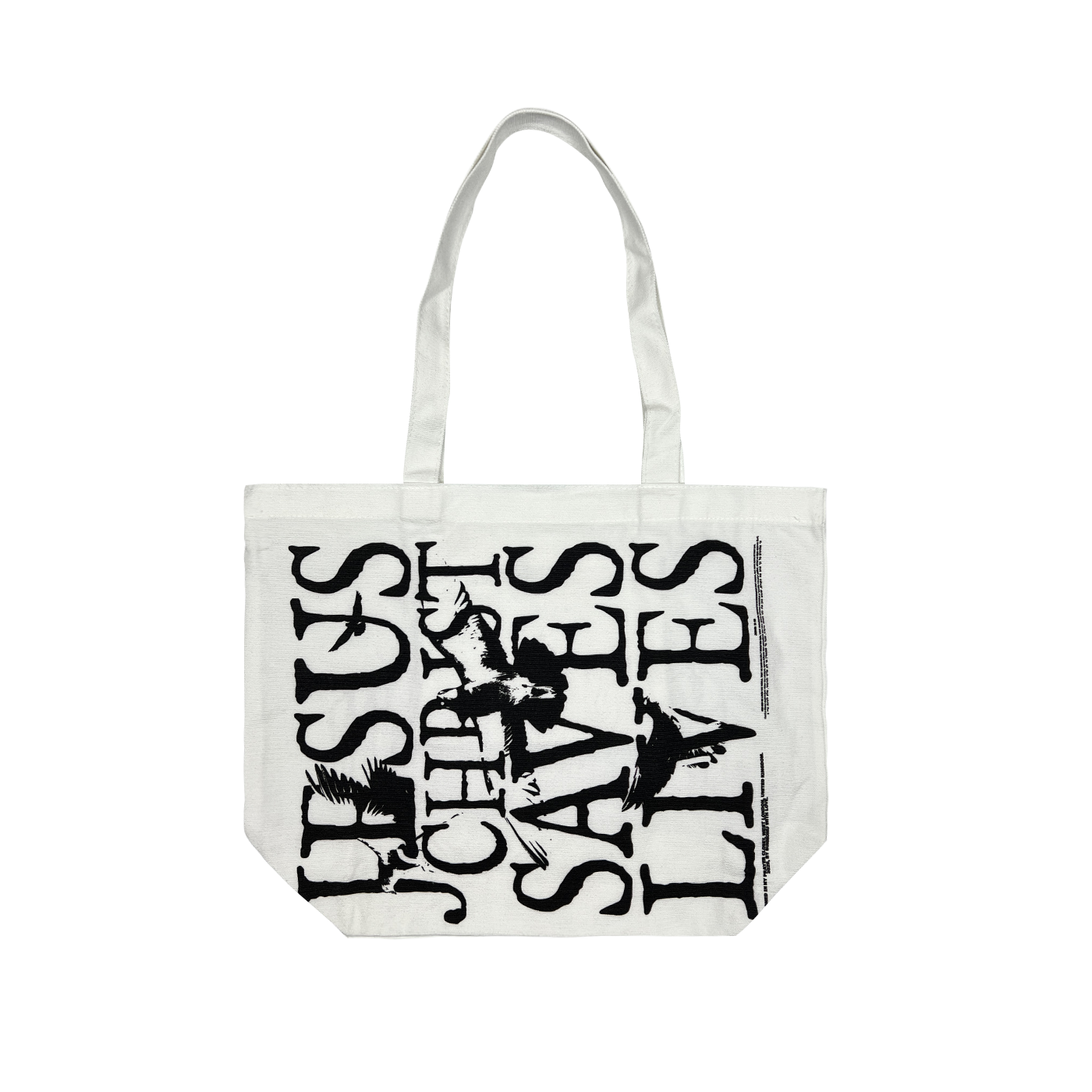 Jesus Christ Saves Lives Tote Bag - White