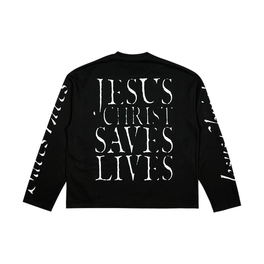 JCSL Waffle Knit Long Sleeve - Black (BATCH 2 - Ships in December)