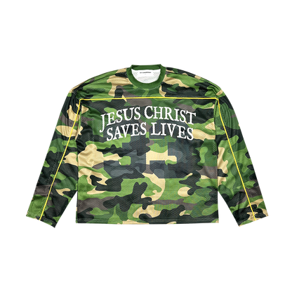 JCSL Mesh Long Sleeve Jersey - Green Camouflage