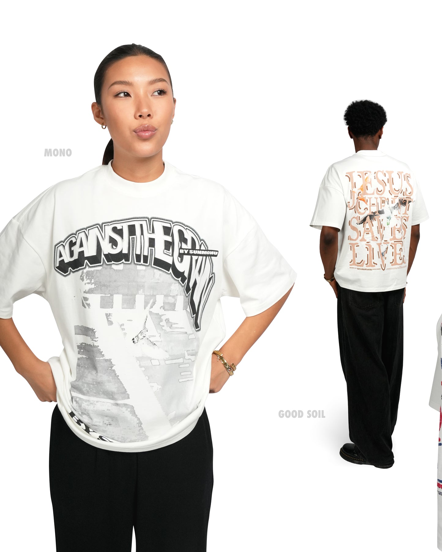 Jesus Christ Saves Lives T-Shirt - White (Ships in Mid January)