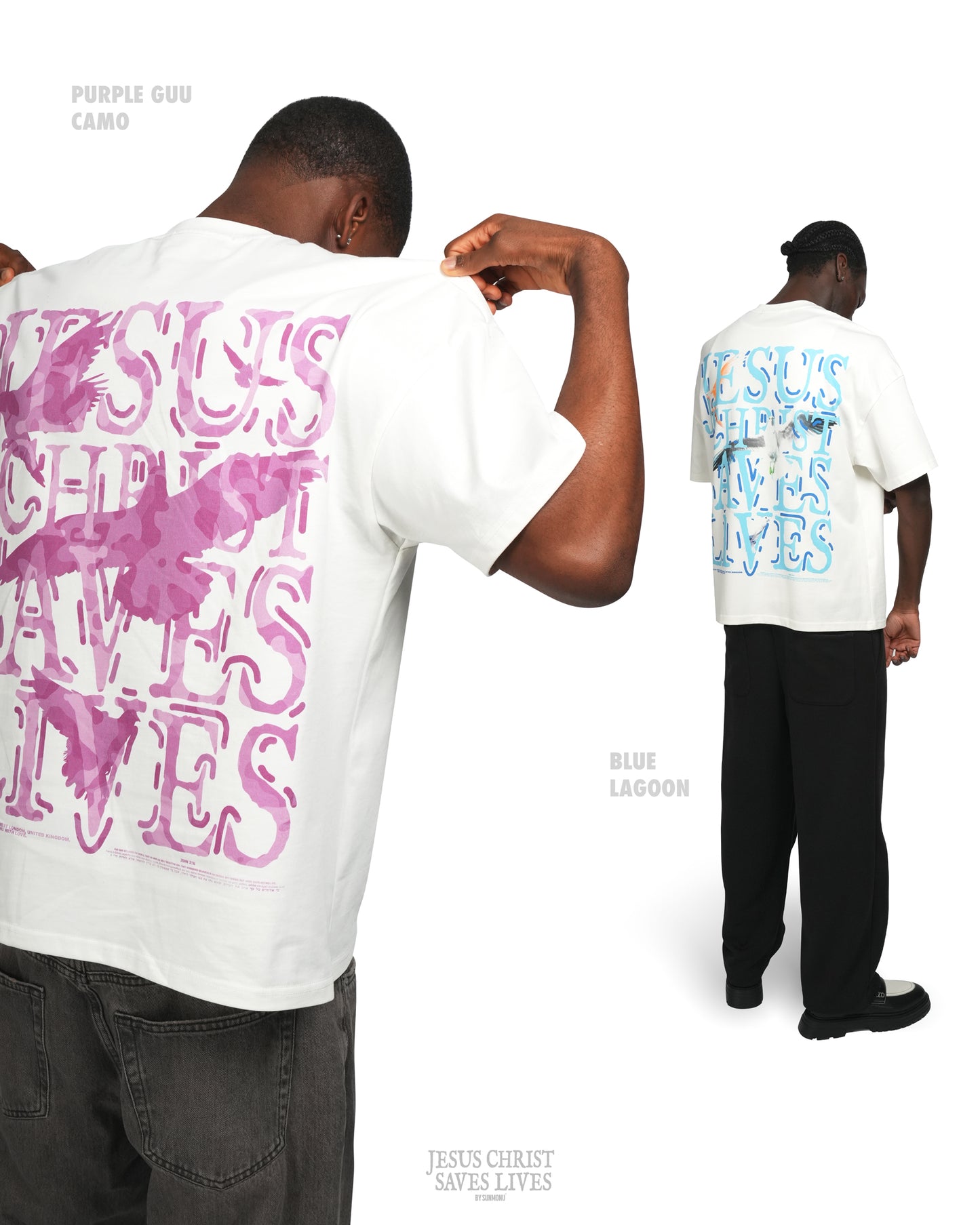 Jesus Christ Saves Lives T-Shirt - White (Ships in Mid January)