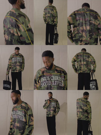 JCSL Mesh Long Sleeve Jersey - Green Camouflage