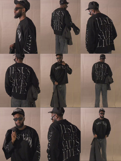 JCSL Waffle Knit Long Sleeve - Black