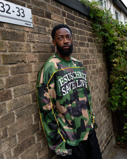 JCSL Mesh Long Sleeve Jersey - Green Camouflage