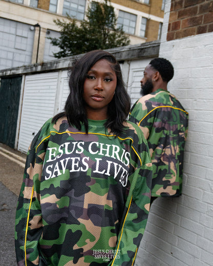 JCSL Mesh Long Sleeve Jersey - Green Camouflage